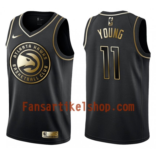 NBA Atlanta Hawks Trikot Trae Young 11 Nike Schwarz Golden Edition Swingman - Herren NBA Atlanta Hawks Trikot Trae Young 11 Nike Schwarz Golden Edition Swingman - Herren